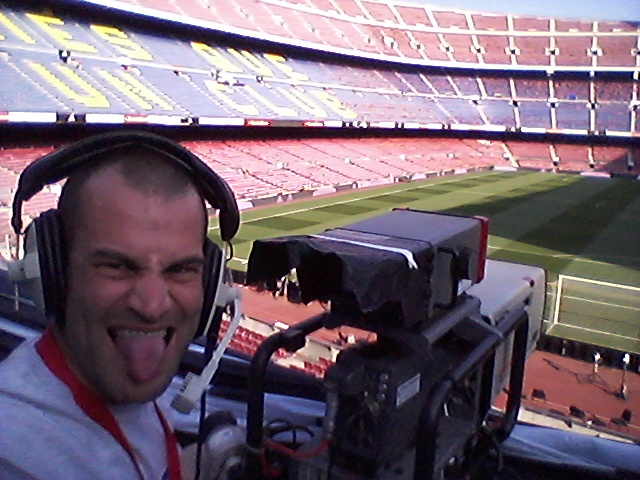 Operador en el Camp Nou